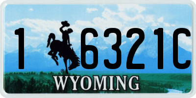 WY license plate 16321C