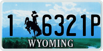 WY license plate 16321P