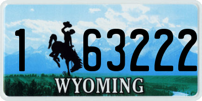 WY license plate 163222
