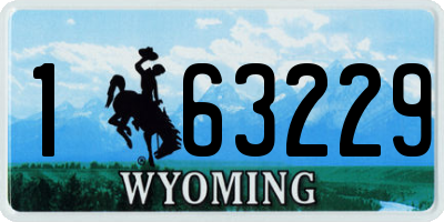 WY license plate 163229
