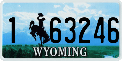 WY license plate 163246