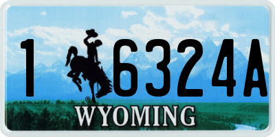 WY license plate 16324A