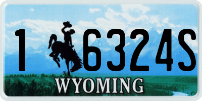 WY license plate 16324S