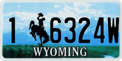 WY license plate 16324W
