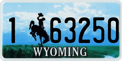 WY license plate 163250