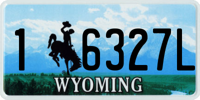 WY license plate 16327L