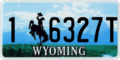 WY license plate 16327T