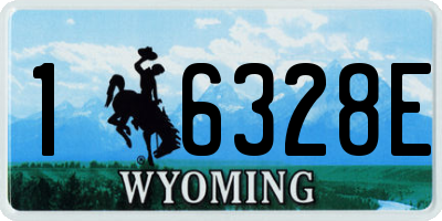WY license plate 16328E