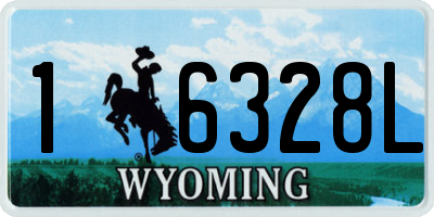 WY license plate 16328L