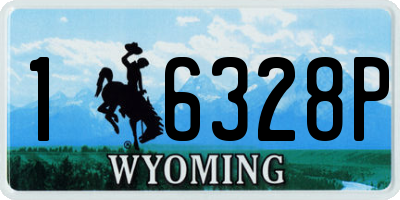 WY license plate 16328P