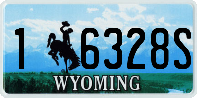 WY license plate 16328S