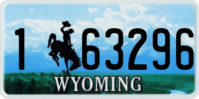 WY license plate 163296