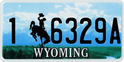 WY license plate 16329A