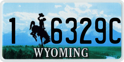 WY license plate 16329C