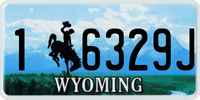 WY license plate 16329J