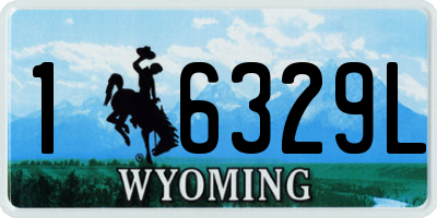 WY license plate 16329L