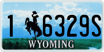WY license plate 16329S