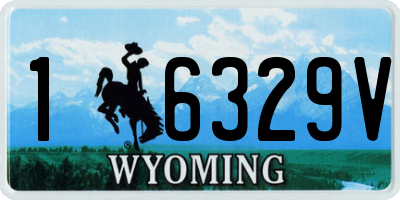 WY license plate 16329V