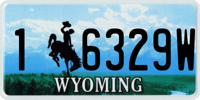 WY license plate 16329W