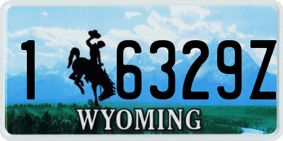 WY license plate 16329Z