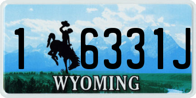 WY license plate 16331J