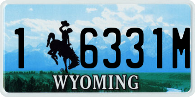 WY license plate 16331M