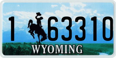 WY license plate 16331O