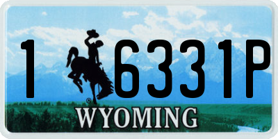 WY license plate 16331P