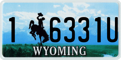 WY license plate 16331U
