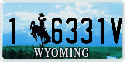 WY license plate 16331V