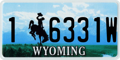 WY license plate 16331W