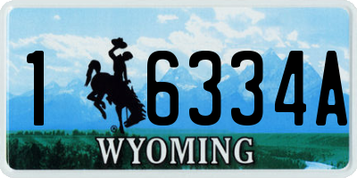 WY license plate 16334A