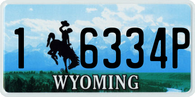 WY license plate 16334P