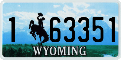 WY license plate 163351