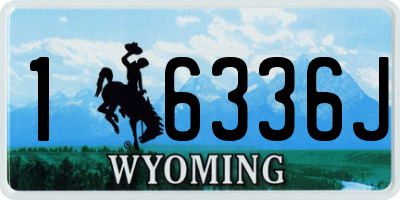 WY license plate 16336J