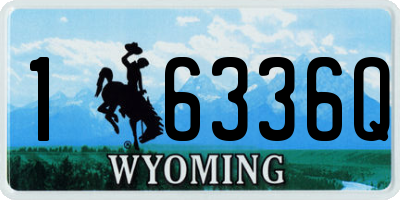 WY license plate 16336Q