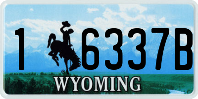 WY license plate 16337B