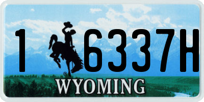 WY license plate 16337H