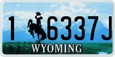 WY license plate 16337J