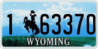 WY license plate 16337O