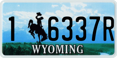 WY license plate 16337R