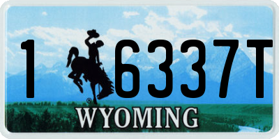WY license plate 16337T