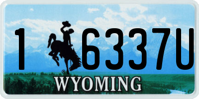 WY license plate 16337U
