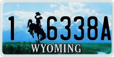 WY license plate 16338A