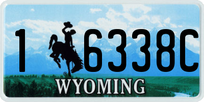WY license plate 16338C