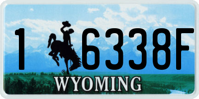 WY license plate 16338F