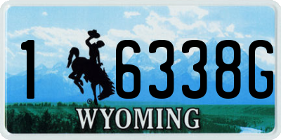 WY license plate 16338G
