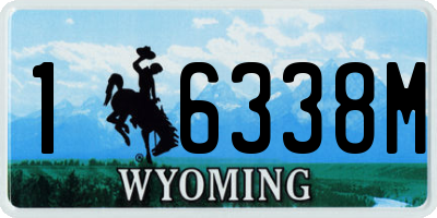 WY license plate 16338M