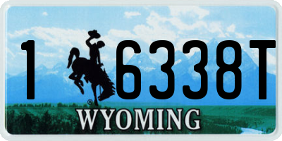 WY license plate 16338T