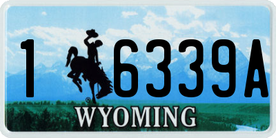 WY license plate 16339A